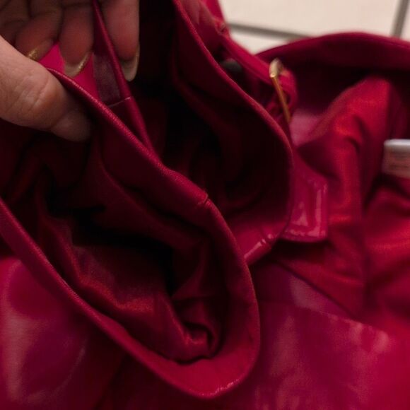 St. John lamb's leather moto jacket red size 6 - Picture 11 of 15